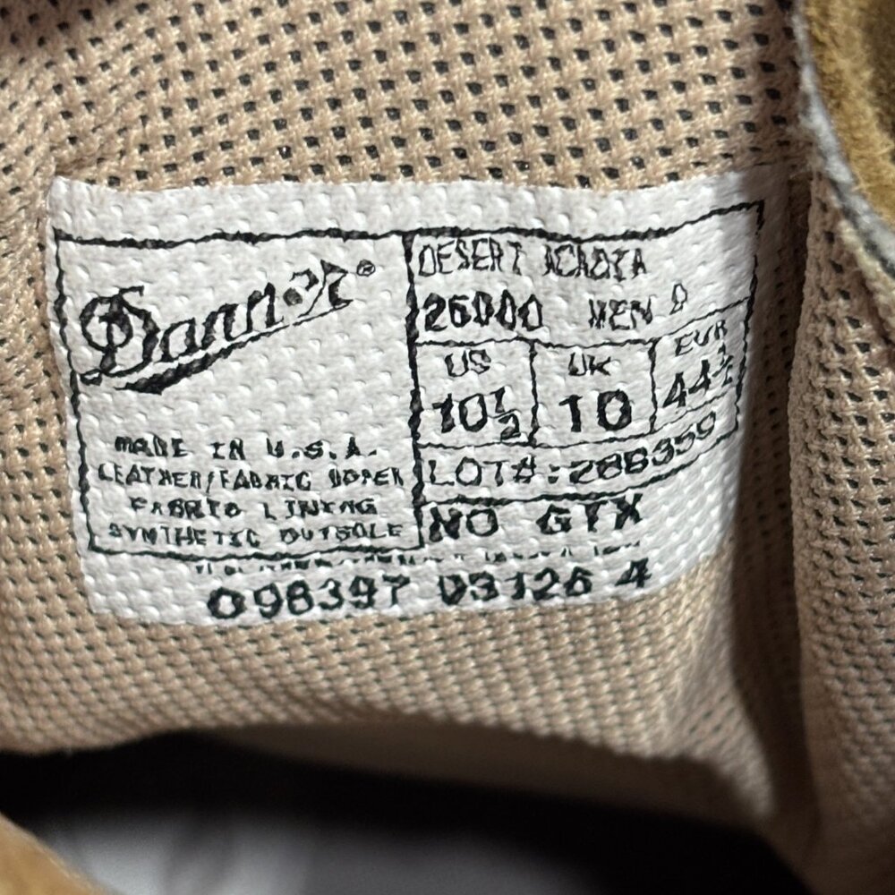 DANNER 26000 Desert ACADIA Military Boots No GTX Sz 10 ½ made in USA - Picture 5 of 8